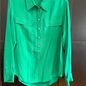 Vince Camuto silk PM Green Blouse